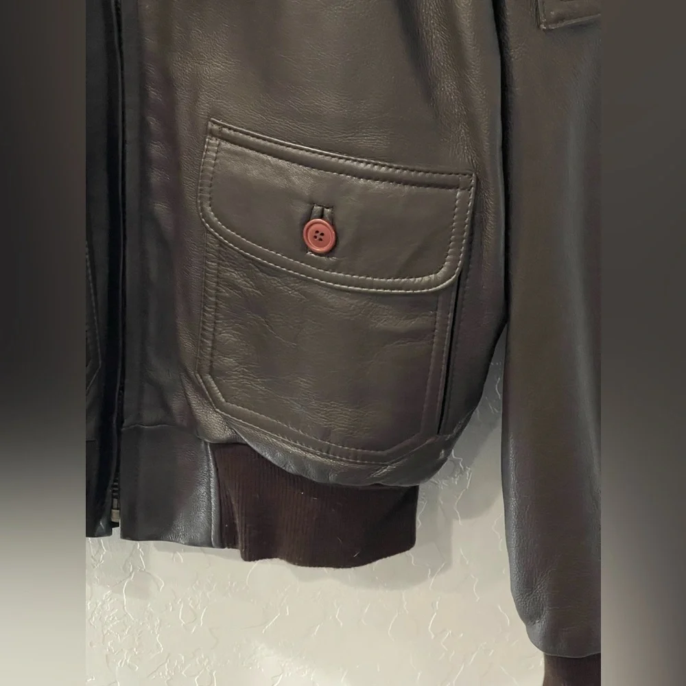BUAER US Navy G-1 Flight Leather Jacket 55J14 N383S-39943 Large - Picture 2 of 9